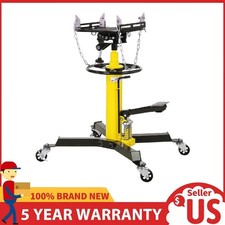 1322lbs Transmission Jack 2-stage Hydraulic High Lift With 360 Swivel Wheels