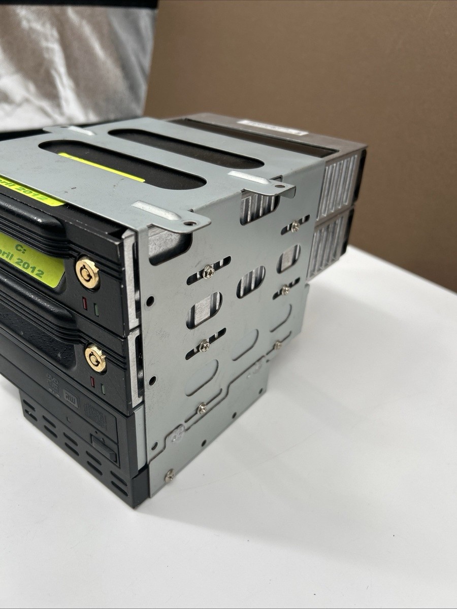 Lot of 2 CRU DATAPORT Locked W/ DVD Rewritable Drive READ UNTESTED
