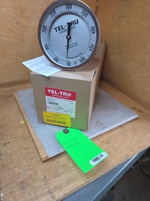 Tel-tru  GT500R Bimetal Thermometer 5in Dial 1/2in Npt 12in Stem 50-500F