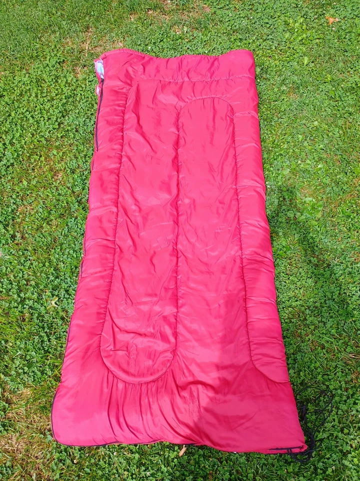 Coleman Sleeping Bag Geometric Large Oversize Roll Flannel Canvas 33x72 Vintage - Image 2 of 4