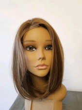 NEW WOMEN'S LACE FRONT LIGHT BROWN LAYERED BOB WIG WITH HIGHLIGHTS