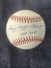 CHIPPER JONES SIGNED LARRY WAYNE CHIPPER JONES HOF 2018 OML BASEBALL FANATICS