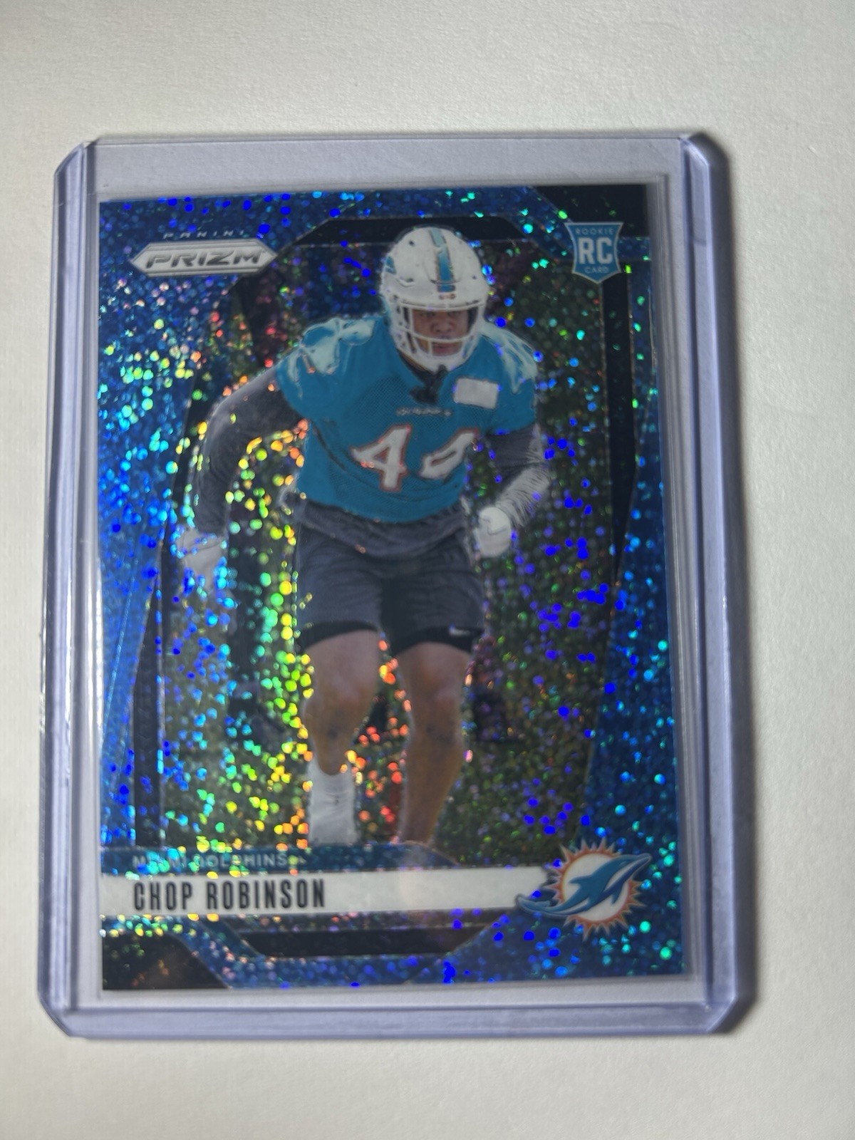 2024 Panini Prizm Chop Robinson #319 Blue Sparkle Rookie /96 RC SP Dolphins
