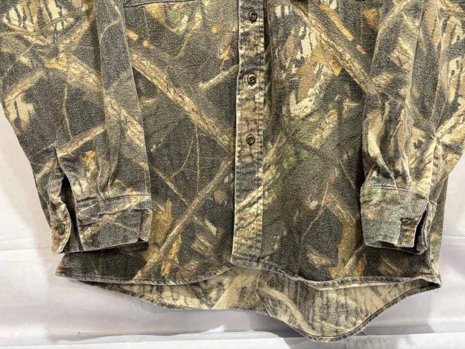Mossy Oak Shirt Men’s XL Treestand Camo Hunting 80s RARE USA Button Vintage - Image 3 of 4