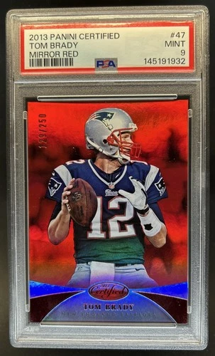 2013 Panini Certified Tom Brady Mirror Red #/250 Patriots PSA 9