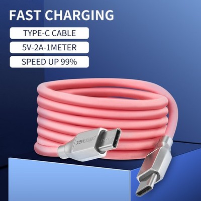 Charging cable USB-C to USB-C gray/pink fast charging cable data cable [in 5V 2A] DE