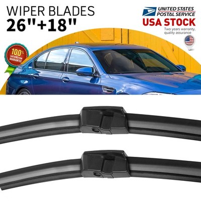 Set of 2 26''+18'' Side lock Front  Wiper Blade For 2012-2016 BMW ActiveHybrid 5