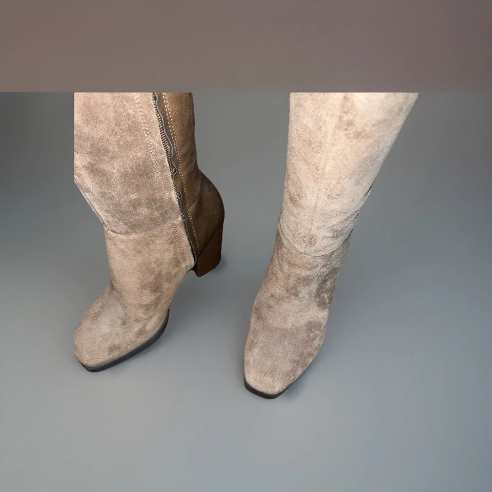 Botas por encima de la rodilla Circus by SAM EDLEMAN, gamuza genuina, marrón, talla 6,5 Foto 3 de 4