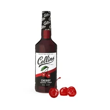 Collins Cherry Syrup with Real Sugar, Maraschino Drink Flavoring Syrups for C...