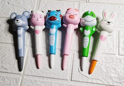 Lot of 6  Fun Squishy Foam Pens for kids, Great Party Favors 