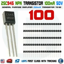 100pcs 2SC945 Amplifier NEC TO-92 Transistor C945 KCS945 NPN USA seller