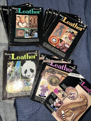 Make It With Leather magazines With Patterns  1877-1983 Lot Of 14+ 1 Freebie!