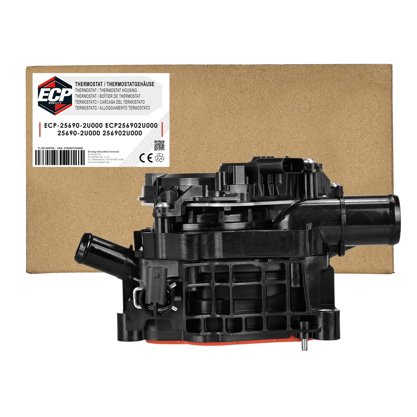 Boîtier de thermostat 25690-2U000 thermostat liquide refroidissement Kia Hyundai