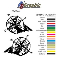 coppia adesivi stickers adventure rosa dei venti tipo5 auto moto scooter adv