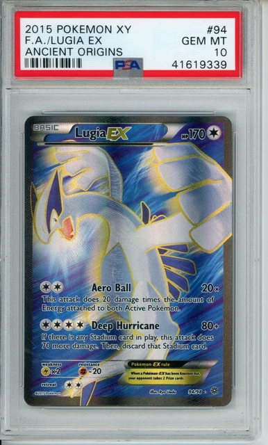 PSA 10 - Lugia EX - 2015 Pokemon XY Ancient Origins 94/98 Full Art Holo