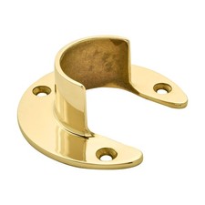 Outwater 2" Dia x 1-3/8" H Brass Half Flange 2" Bar Rail