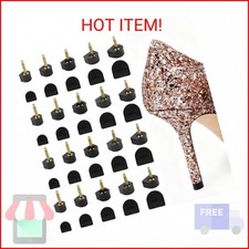 20 Pairs High Heel Replacement Tips - 5 Size U-Shape Womens Shoes Heel Tips Repa