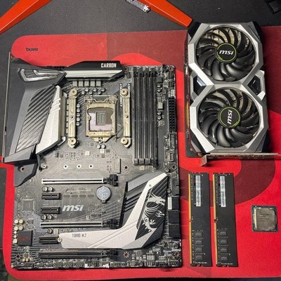 MSI Z390 Carbon Mainboard Intel Core i7-8700K RTX 2060 Gebraucht PC Teile Set
