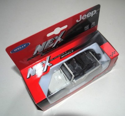 Welly NEX Jeep Wrangler Rubicon offen Weiss  ca.1:36/38/46 Neu OVP Rückzugsmot.