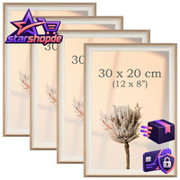 Bilderrahmen 20X30 4Er Set Freistehend Holzoptik Mit Plexiglas Zur 4 StüCk