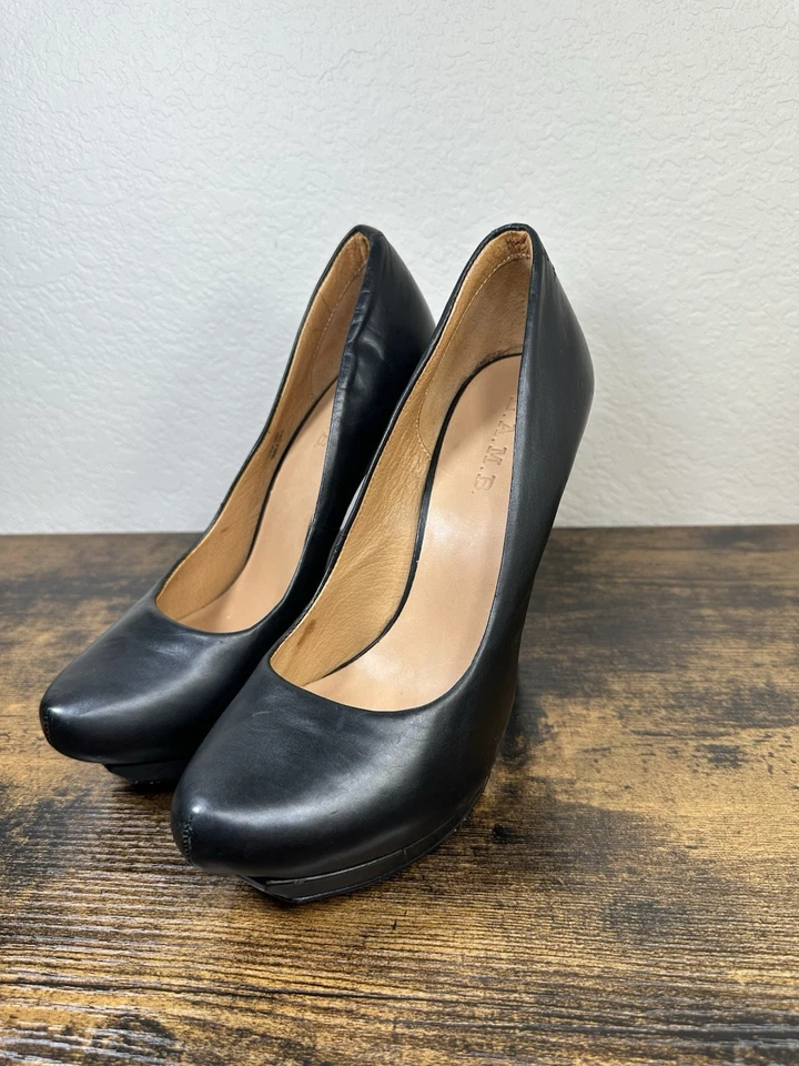 L.A.M.B Gwen Stefani кожаные туфли на шпильке насос каблуки черный размер 8,5 - Изображение 3 из 4