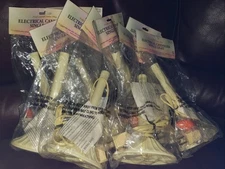 S/9 Vintage East West Dist Co Electric Christmas Single Clear & Orange Candolier