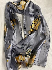 Vintage Beautiful Sheer Scarf 12"X48" Multi-Designs