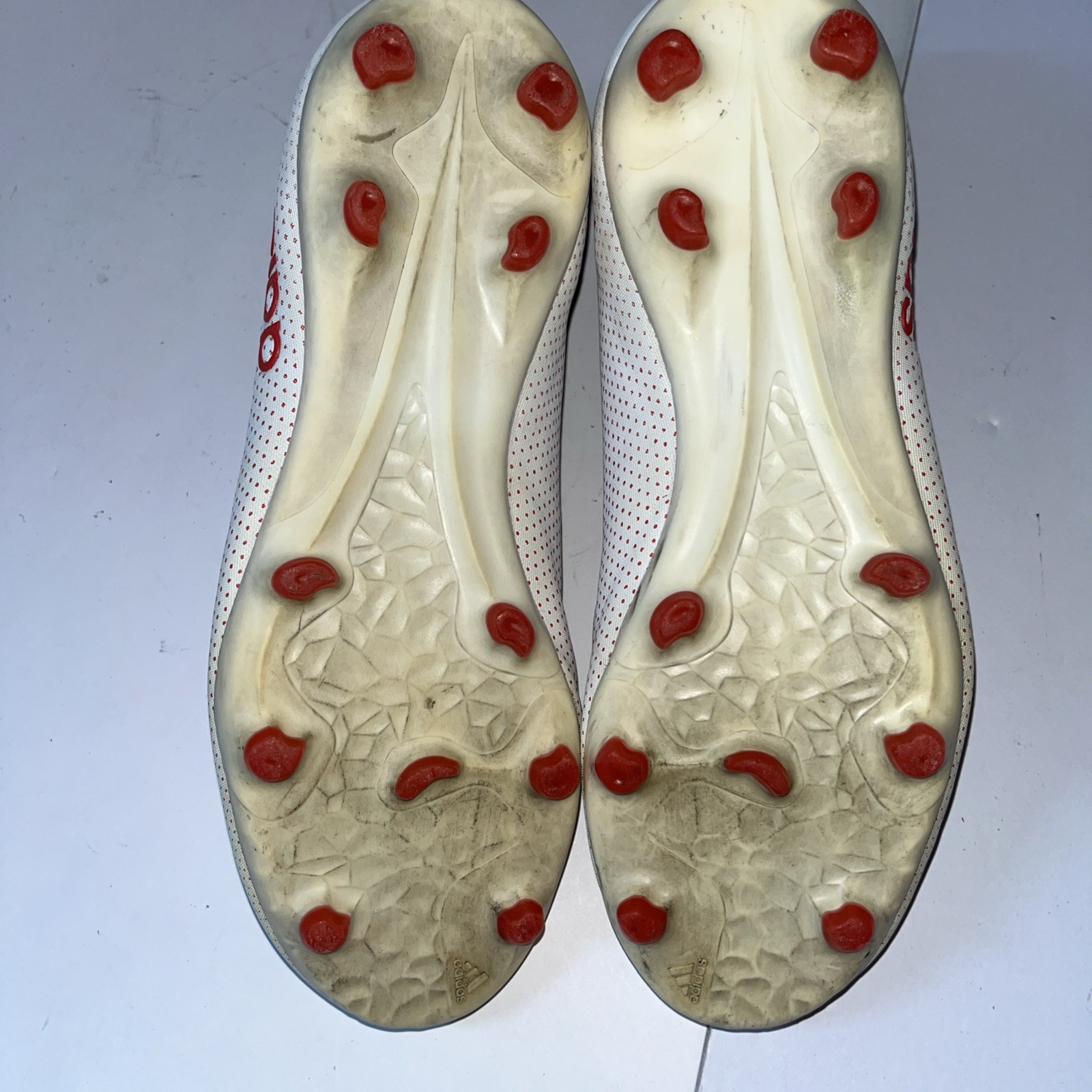 adidas X soccer cleats Size US 6. White With Red Dots Tech Fit. Non Stop Grip X thumbnail 8