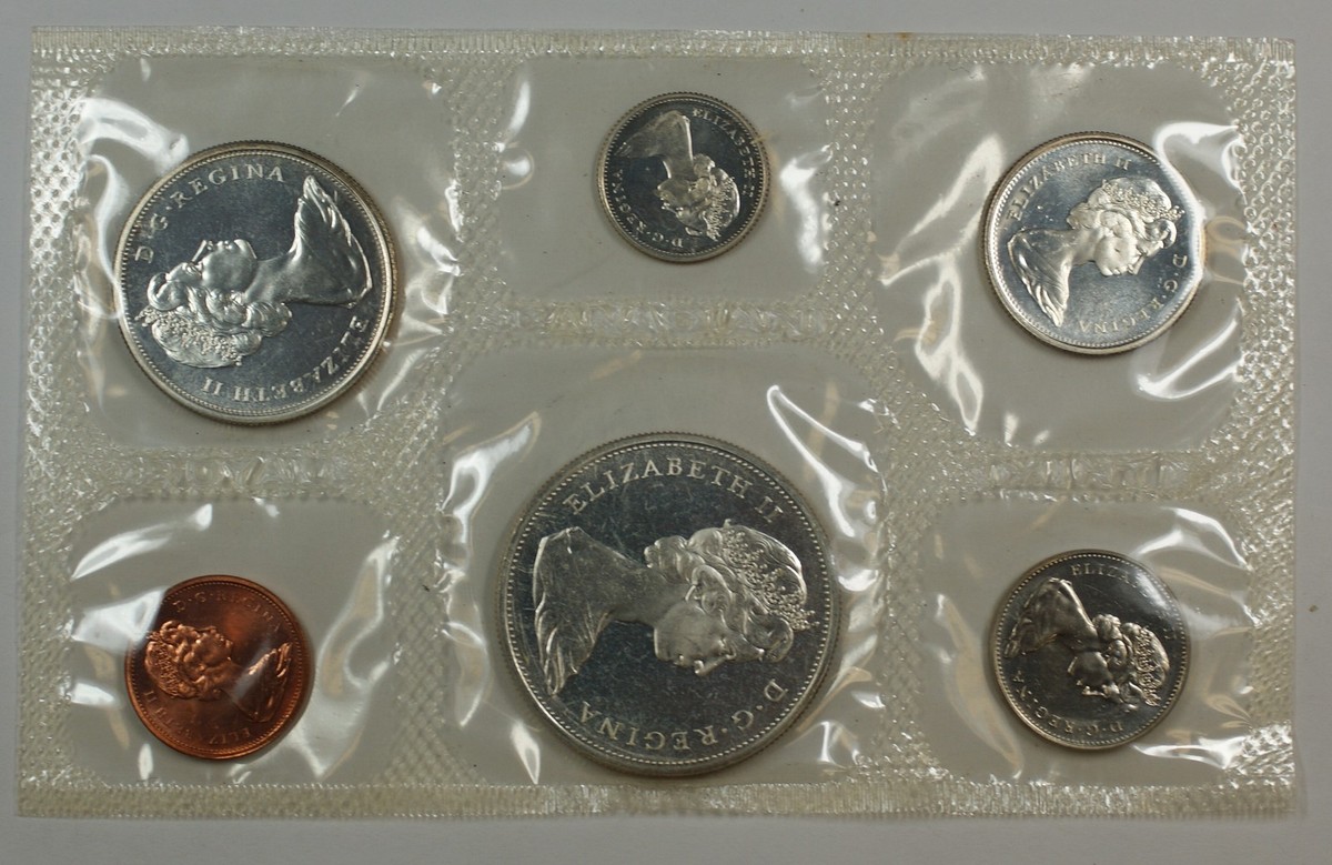 カナダミントセット　1965年 1965年発行 カナダ銀貨貨幣6枚セット 銀貨 外国コイン ミント
