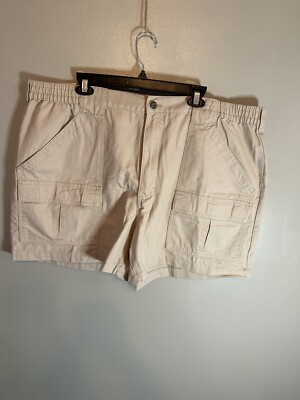 RedHead Beachcomber Men's Tan Size 46 Cargo Elastic Waist Shorts