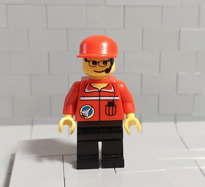 Lego spp007 Minifigur Space Port - Ground Control, Red Cap   Town: Space Port