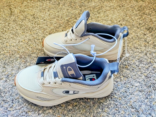 KIDS *CHAMPION* NEW Kinna Retro Shoes Size 11 Leather Support Sneaker *NICE* - Picture 4 of 10