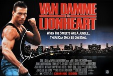 Jean Claude Van Damme Autographed Lionheart 16x24 Poster ASI Proof