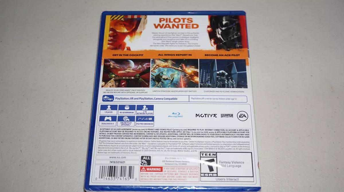 NEW Star Wars Squadrons Sony PS4 Playstation 4 VR Mode