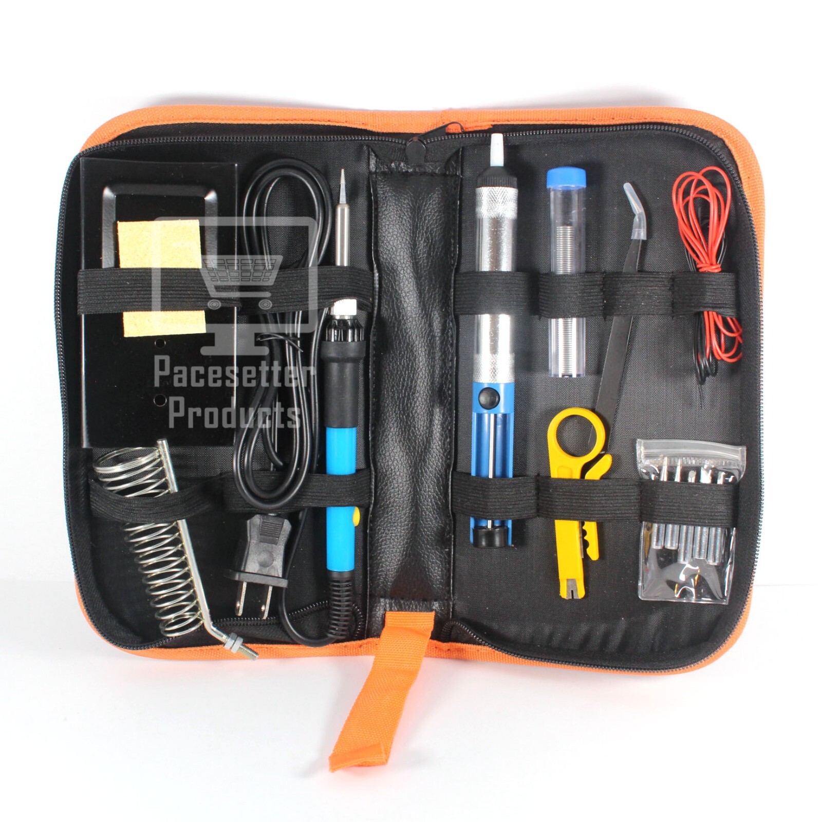 Anbes Soldering Iron Kit 60W Tool, 5 Tips, Stand, Desoldering Pump