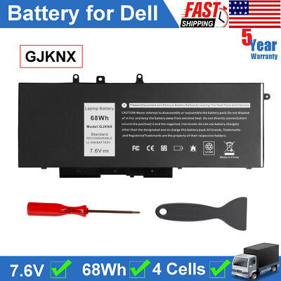 68Wh For Dell Latitude 5480 5490 5491 5580 5590 E5480 E5490 E5580 GJKNX Battery