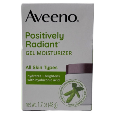 Aveeno Positively Radiant Gel Moisturizer, All Skin Types (1.7oz/48g) New