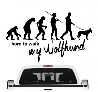 Wolfhound Wolf Wolfhund Saarloos Evolution Auto Aufkleber Hund Folie Sticker Dog
