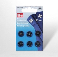 Prym 6 DruckknöPfe 13Mm, Fb Schwarz (341168); 1 StüCk