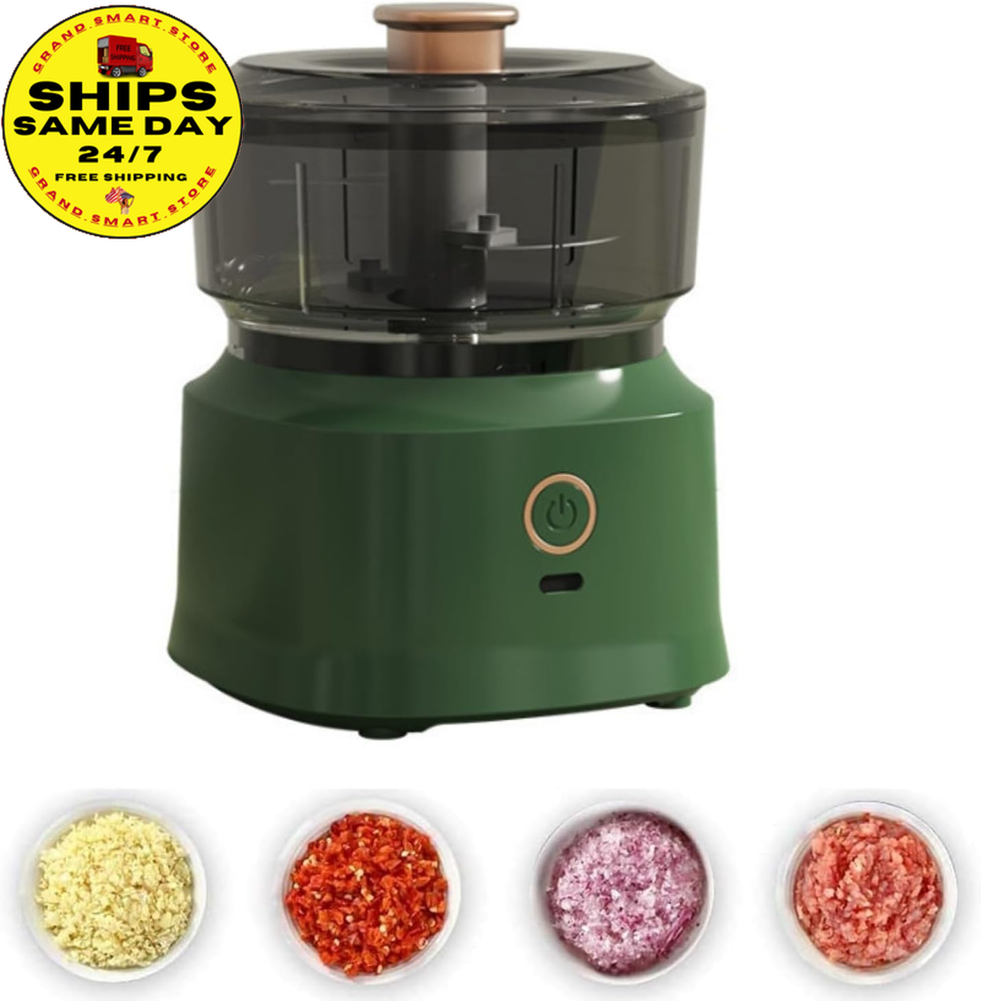 Electric Garlic Mincer 350Ml Meat Grinder USB Rechargeable Vegetable Onion Chopp
