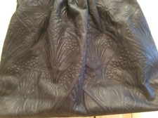 Borsa Liberty Of London in pelle nera stampata vintage grande tote bag