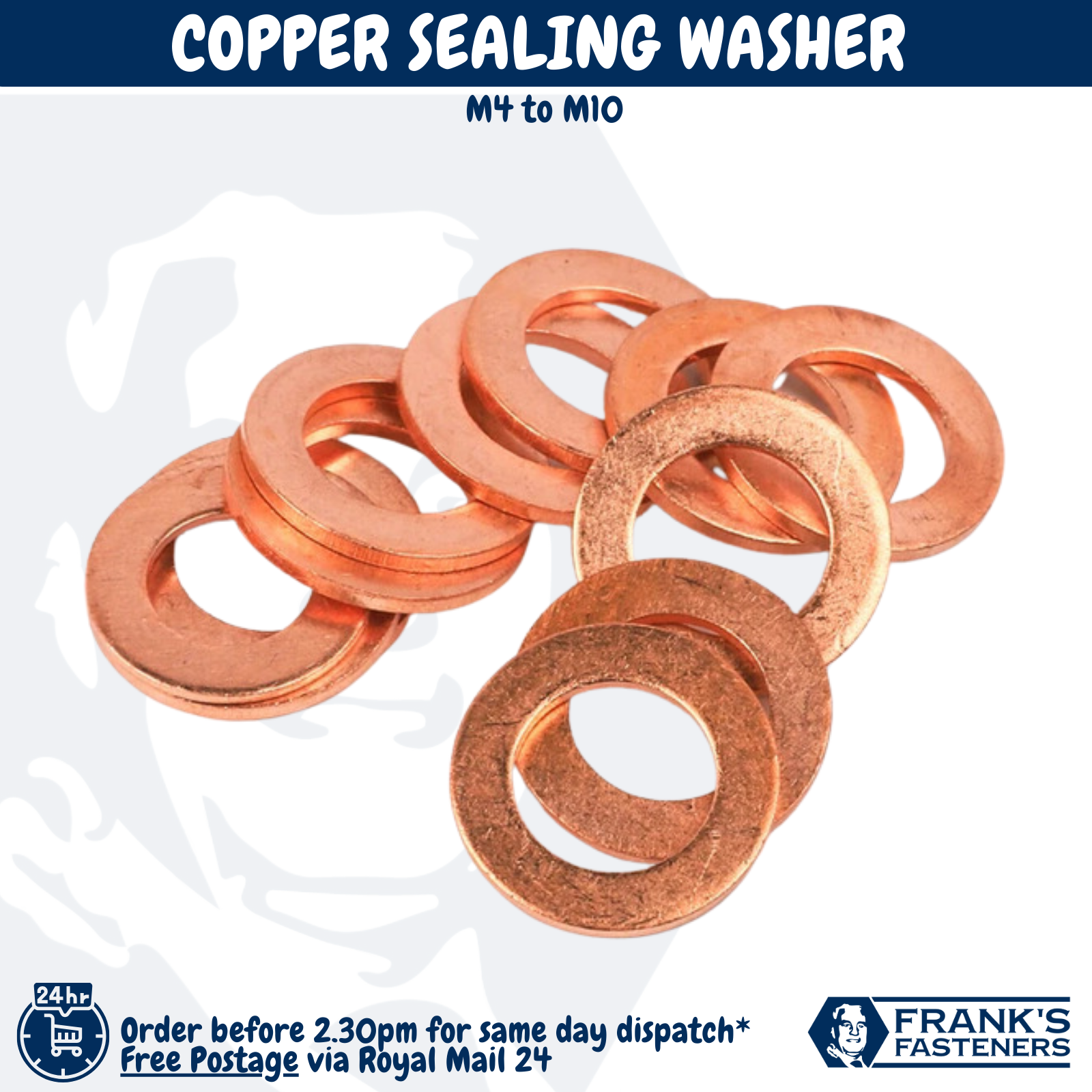 M4 M5 M6 M7 M8 M9 M10 Copper Sealing Washer Crush Sealing Flat Oil Sump