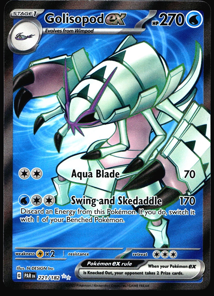 Golisopod ex SV04: Paradox Rift #221/182 Ultra Rare Pokemon Card