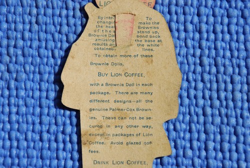 Palmer Cox Japanese advertisement Brownie paper doll Lion Coffee Woolson Spice - Picture 6 of 9