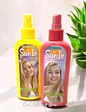 2 Sun-In Hair Lightener Tropical Breeze & Lemon w/Aloe & Chamomile 4.7.oz