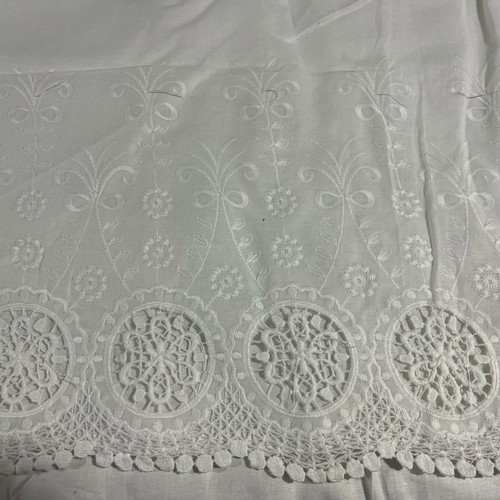 Cotton Floral Embroidery Fabric Lace Broderie Anglaise Dress Craft Material 44" - Picture 31 of 59