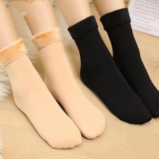 New Velvet Women Winter Warm Thicken Thermal Socks Soft Casual Solid Color