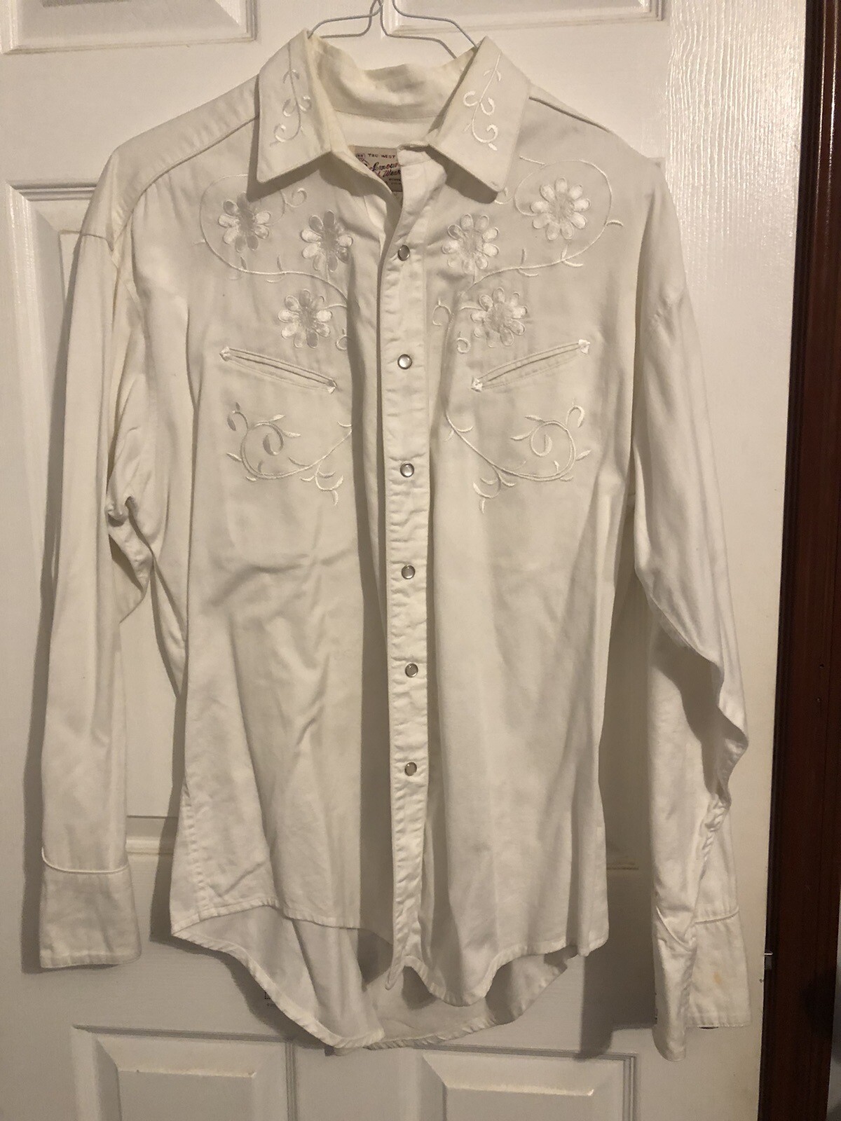 Vintage Rockmount Shirt : Rockmount Navy Shirt Western Fringe Embroidered Mens Vintage