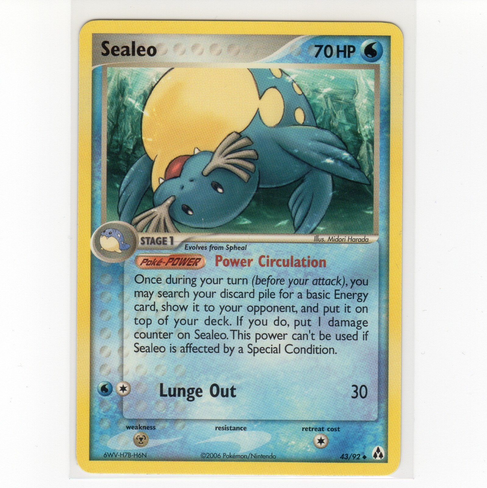 sealeo pokemon card 47/101 - ex Hidden Legends - Reverse Holo Water Ice Rider Choose 1 of your opponents Pokmon PrimetimePokemon's Blog: Sealeo -- Primal