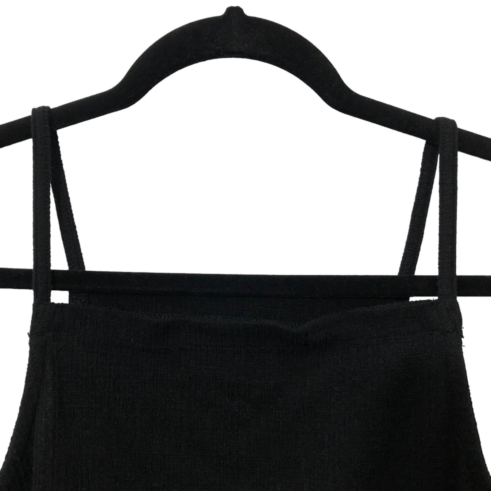 Madewell Solid Black Square Neck Textured Apron T… - image 4